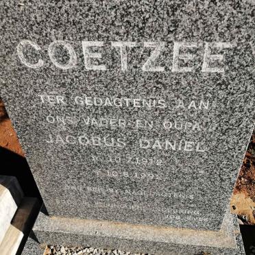 COETZEE Jacobus Daniel 1912-1992