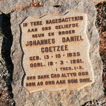 COETZEE Johannes Daniel 1935-1961