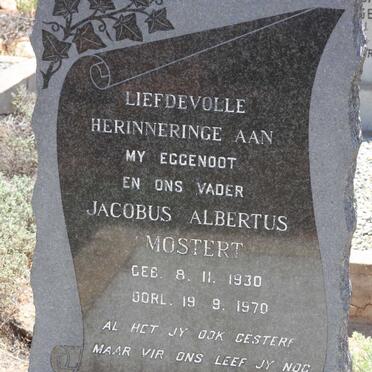 MOSTERT Jacobus Albertus 1930-1970