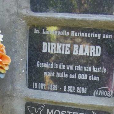 BAARD Dirkie 1929-2006