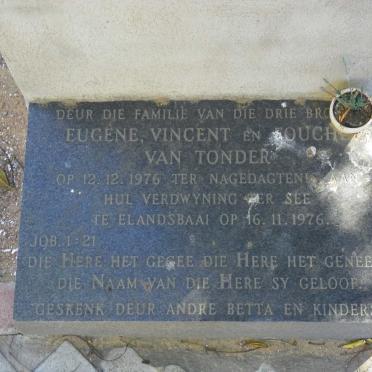 TONDER Eugene, van -1976 :: VAN TONDER Vincent -1976 :: VAN TONDER Fouche -1976