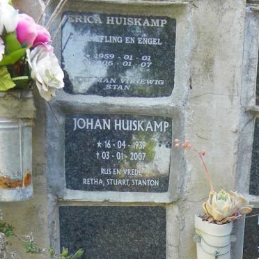 HUISKAMP Johan 1939-2007 :: HUISKAMP Erica 1959-2006