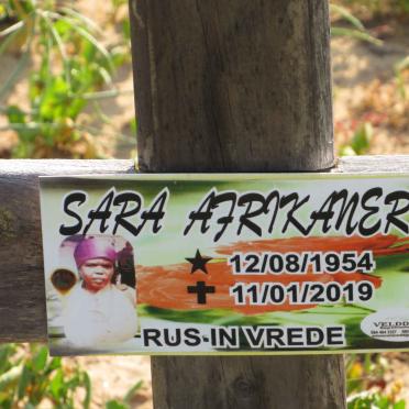 AFRIKANER Sara 1954-2019