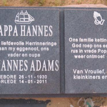 ADAMS Johannes 1930-2011