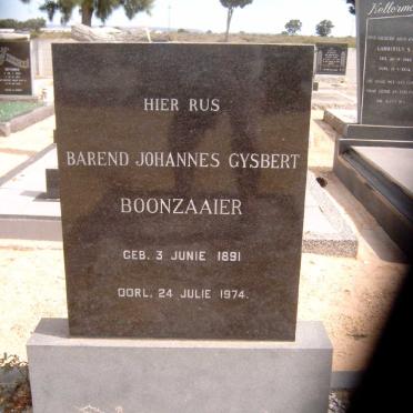 BOONZAAIER Barend Johannes Gysbert 1891-1974