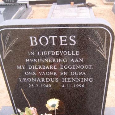 BOTES Leonardus Henning 1940-1996