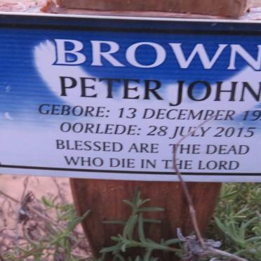 BROWN Peter John 1930-2015