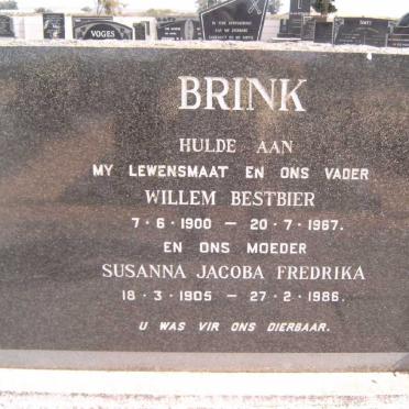BRINK Willem Bestbier 1900-1967 &amp; Susanna Jacoba Fredrika 1905-1986