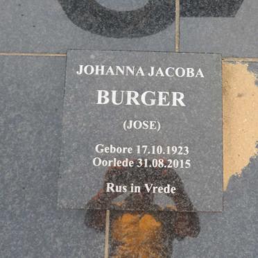 BURGER Johanna Jacoba 1923-2015