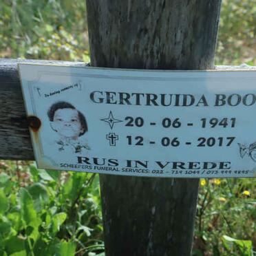 BOOIS Gertruida 1941-2017