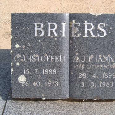 BRIERS C.J. 1888-1973 &amp; A.J.F. LITZENBORGH 1899-1983