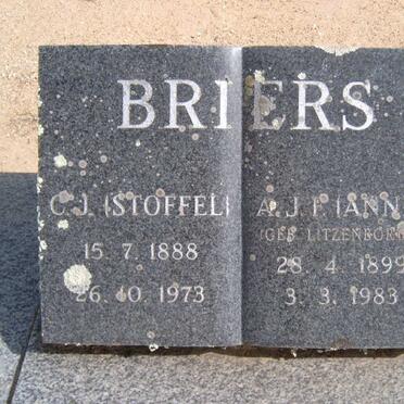 BRIERS C.J. 1888-1973 &amp; A.J.F. LITZENBORGH 1899-1983
