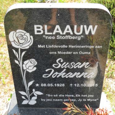 BLAAUW Susan Johanna nee STOFFBERG 1928-2015