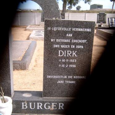 BURGER Dirk 1923-1996