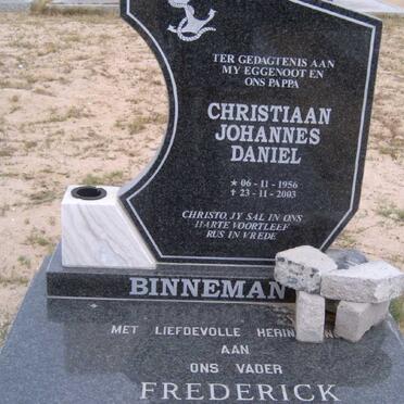 BINNEMAN Frederick Johannes 1919-1995 :: BINNEMAN Christiaan Johannes Daniel 1956-2003