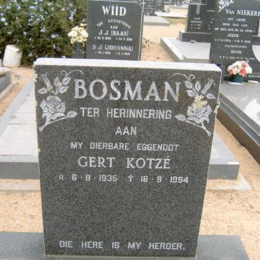 BOSMAN Gert Kotze 1935-1994