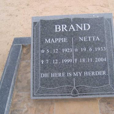 BRAND Mappie 1923-1999 &amp; Netta 1933-2004