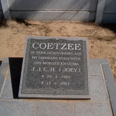 COETZEE J.J.C.H. 1923-2001