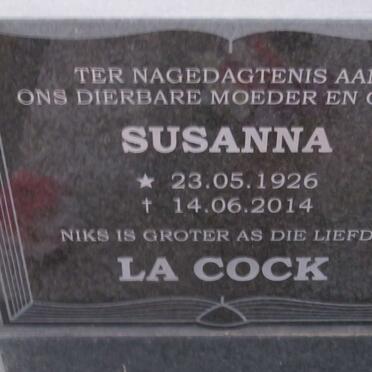 COCK Susanna, la 1926-2014