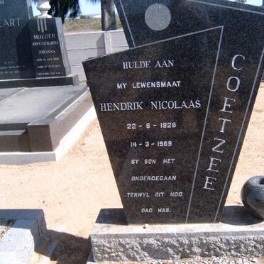COETZEE Hendrik Nicolaas 1928-1969