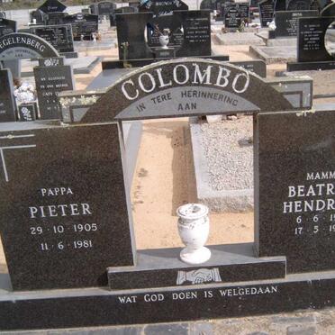 COLOMBO Pieter 1905-1981 &amp; Beatrice Hendrika 1901-1989