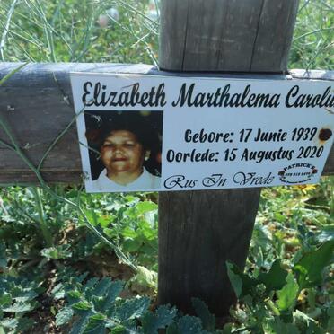 CAROLUS Elizabeth Marthalema 1939-2020