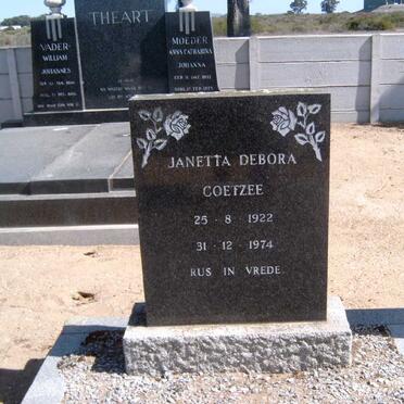 COETZEE Janetta Debora 1922-1974