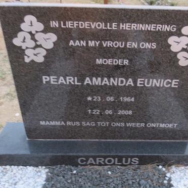 CAROLUS Pearl Amanda Eunice 1964-2008