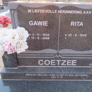 COETZEE Gawie 1939-2008 &amp; Rita 1944-
