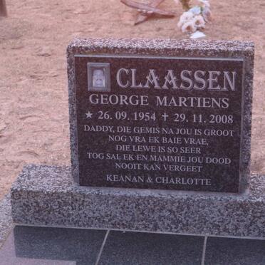 CLAASSEN George Martiens 1954-2008