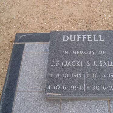 DUFFELL J.F. 1915-1994 &amp; S.J. 1902-1994