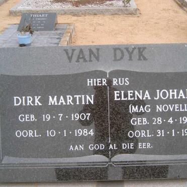 DYK Dirk Martin, van 1907-1984 &amp; Elena Johanna NOVELLA 1916-1999