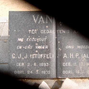DYK C.J.J., van 1893-1972 &amp; A.H.P. 1894-1982