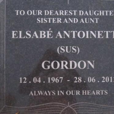 GORDON Elsabé Antoinette  1967-2012
