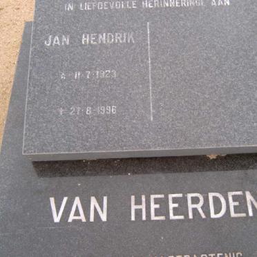 HEERDEN Jan Hendrik, van 1923-1969