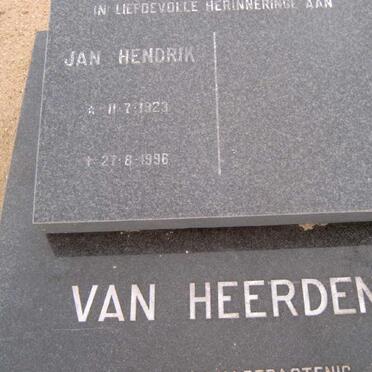 HEERDEN Jan Hendrik, van 1923-1969