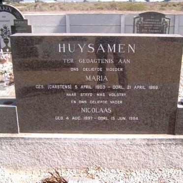 HUYSAMEN Nicolaas 1897-1984 &amp; Maria CARSTENS 1903-1969