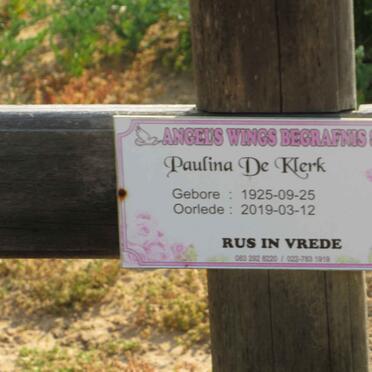 KLERK Paulina, de 1925-2019