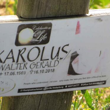 KAROLUS Walter Gerald 1969-2018
