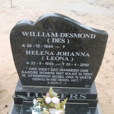 LU??ERS William Desmond 1944- &amp; Helena Johanna 1943-2000