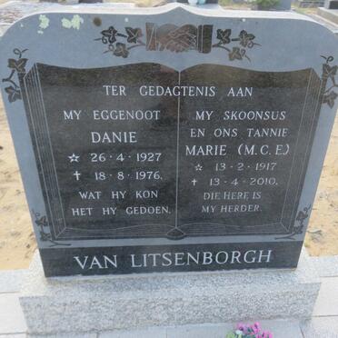 LITSENBORGH Danie, van 1927-1976 :: VAN LITSENBORG Marie M.C.E. 1917-2010