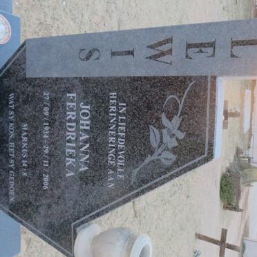 LEWIS Johanna Ferdrieka 1934-2006