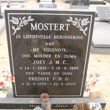 MOSTERT F.H.G. 1935-2007 &amp; J.M.G. 1933-1995