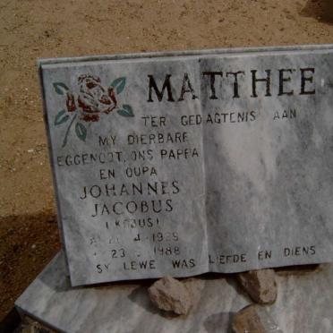 MATTHEE Johannes Jacobus 1929-1988