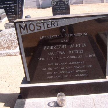 MOSTERT Huibrecht Aletta Jacoba 1913-1971