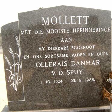 MOLLETT Ollerais Danmar v.d. Spuy 1924-1988