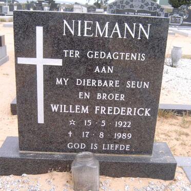 NIEMANN Willem Frederick 1922-1989