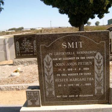 SMIT John Amos Petrus 1916-1969 &amp; Hester Margaretha 1923-1985