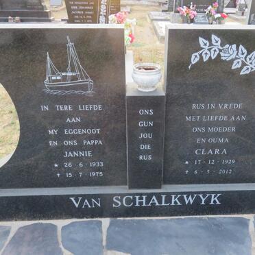 SCHALKWYK Jannie, van 1933-1975 &amp; Clara 1929-2012