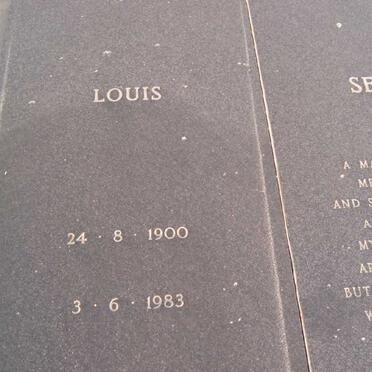 SEGAL Louis 1900-1983 &amp; Jane VAN LITSENBORGH 1901-1983 